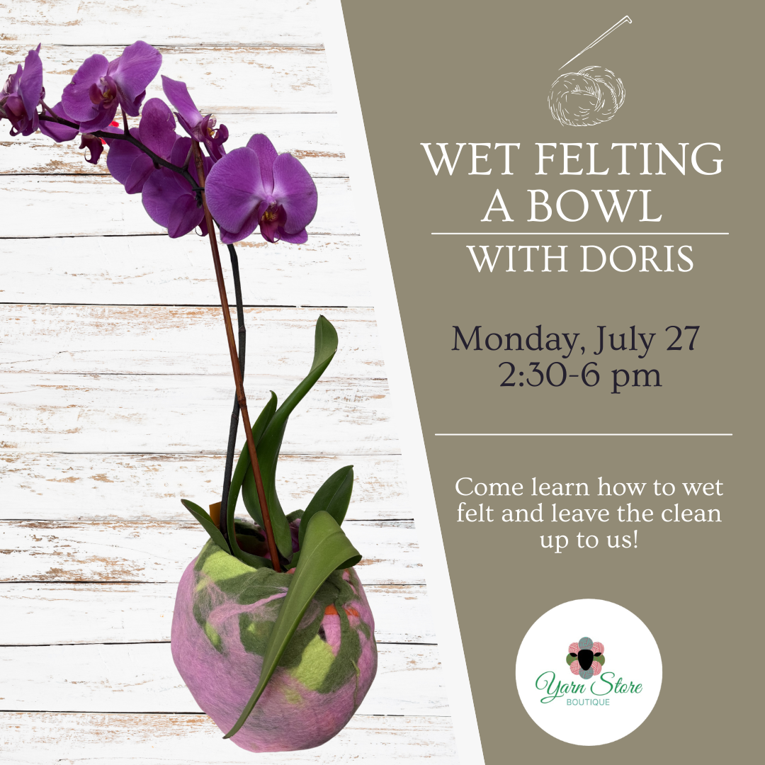 Wet Felting a Bowl Workshop with Doris