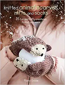 Knitted animals scarves, mitts and socks
